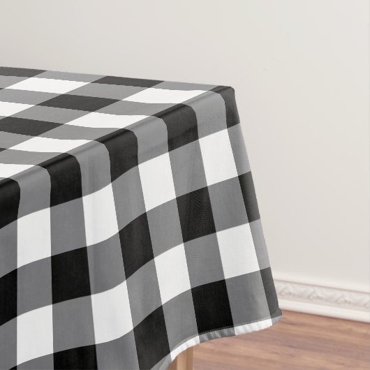 Schwarz-Weiß-Gingham Tischdecke (Beispiel)