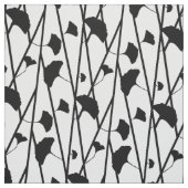 Schwarz-Weiß-Ginkgo-Blätter Muster Stoff (Muster)