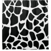 Schwarz-Weiß-Giraffe Duschvorhang (Vorderseite)