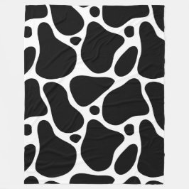 Schwarz-Weiß-Giraffe-Muster Fleecedecke