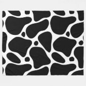Schwarz-Weiß-Giraffe-Muster Fleecedecke (Vorderseite (Horizontal))