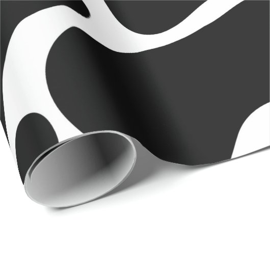 Schwarz-Weiß-Giraffe-Muster Geschenkpapier (Rolleneckpunkt)