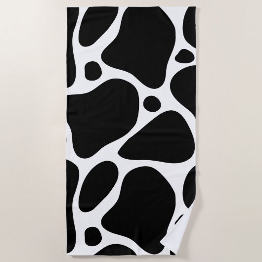 Schwarz-Weiß-Giraffe-Muster Strandtuch (Vorderseite)
