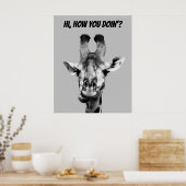 Schwarz-Weiß-Giraffe-Poster Poster (Küche)