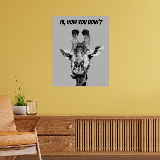 Schwarz-Weiß-Giraffe-Poster Poster (Wohnzimmer 2)
