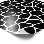 Schwarz-Weiß-Giraffe Print Animal Pattern Fotodruck (Ecke)