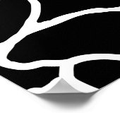 Schwarz-Weiß-Giraffe Print Animal Pattern Poster (Ecke)