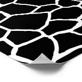Schwarz-Weiß-Giraffe Print Animal Pattern Poster (Ecke)