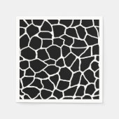 Schwarz-Weiß-Giraffe Print Animal Pattern Serviette (Vorderseite)