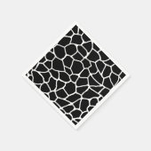 Schwarz-Weiß-Giraffe Print Animal Pattern Serviette (Ecke)