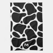 Schwarz-Weiß-Giraffenmuster bei Tieren Geschirrtuch (Vertikal)