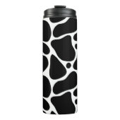 Schwarz-Weiß-Giraffenmuster bei Tieren Thermosbecher (Vorderseite)