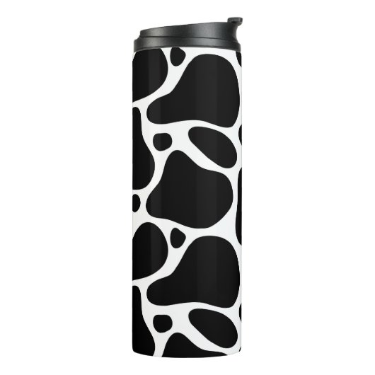 Schwarz-Weiß-Giraffenmuster bei Tieren Thermosbecher (Nach links gedreht)