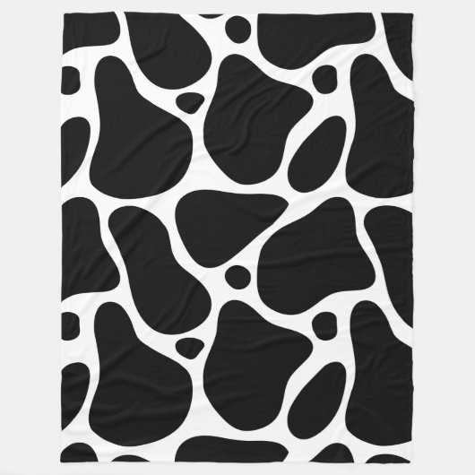 Schwarz-Weiß-Giraffenmuster Fleecedecke (Vorderseite)