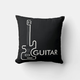 Schwarz-Weiß-Gitarre-Design Kissen Kissen