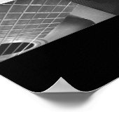 Schwarz-Weiß-Gitarre-FotoCollage Poster (Ecke)