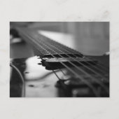 Schwarz-Weiß-Gitarre Postkarte (Vorderseite)