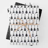 Schwarz-Weiß-Gitarren Geschenkpapier Set (Beispiel)