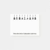 Schwarz-Weiß-Gitarren personalisieren Post-it-Noti Post-it Klebezettel (Vorderseite)