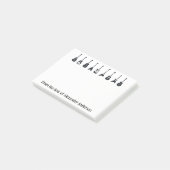 Schwarz-Weiß-Gitarren personalisieren Post-it-Noti Post-it Klebezettel (angewinkelt)