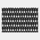 Schwarz-Weiß-Gitarren zwei Geschenkpapier Set (Vorderseite 3)