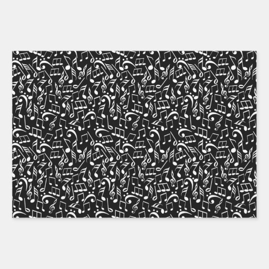 Schwarz-Weiß-Gitarren zwei Geschenkpapier Set (Vorderseite 2)