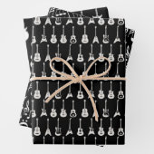 Schwarz-Weiß-Gitarren zwei Geschenkpapier Set (Beispiel)