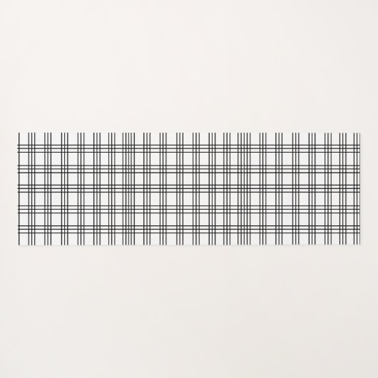 Schwarz-Weiß-Gitter Yogamatte (Rückseite (Horizontal))