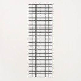 Schwarz-Weiß-Gitter Yogamatte