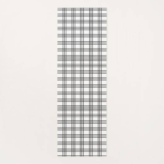 Schwarz-Weiß-Gitter Yogamatte (Rückseite)