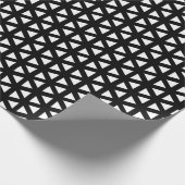 Schwarz-Weiß-Gitterdesign Geschenkpapier (Ecke)