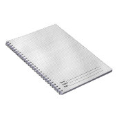 Schwarz-Weiß-Gittermuster auf Papier Notizblock (Rechte Seite)