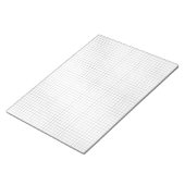 Schwarz-Weiß-Gittermuster auf Papier Notizblock (angewinkelt)