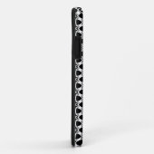 Schwarz-Weiß-Gittermuster Case-Mate iPhone Hülle (Hinten/Rechts)