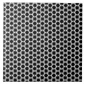 Schwarz-Weiß-Gittermuster Fliese (Vorderseite)