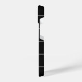 Schwarz-Weiß-Gittermuster iPhone Hülle (Linke Seite)