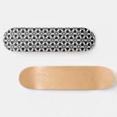 Schwarz-Weiß-Gittermuster Skateboard (Horizontal)