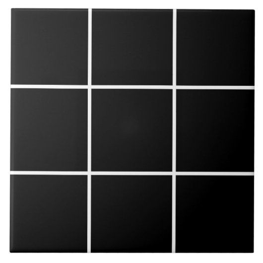 Schwarz-Weiß-Gitternetzlinienmuster Fliese (Vorderseite)