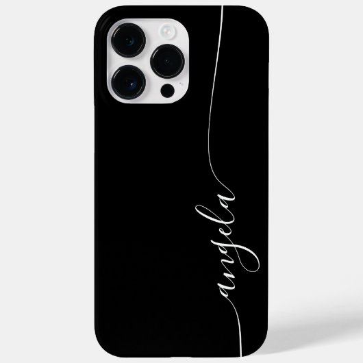 Schwarz-Weiß-Glam-Signatur Case-Mate iPhone Hülle (Rückseite)