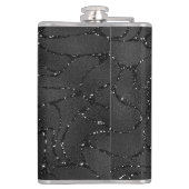 Schwarz-Weiß-glänzende luxuriöse Hintergrundmusik Flachmann (Rückseite)