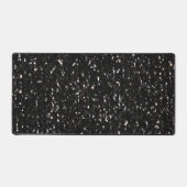 Schwarz-weiß glänzender Glitzer Glitzern Schreibtischunterlage (Vorderseite)