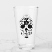 Schwarz-Weiß-Glas mit mexikanischem Zucker Glas (Rückseite)