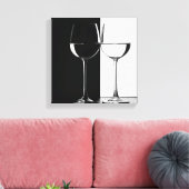 Schwarz-Weiß-Gläser Leinwand (Insitu (Wohnzimmer))
