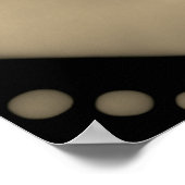 Schwarz/Weiß glatt - Poster (Leinwand Option) (Ecke)