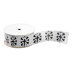 Schwarz-Weiß-Glaubens-Cross-Journaling Ripsband
