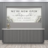 Schwarz-Weiß-Glitzer Agate Geode Luxe Business Banner