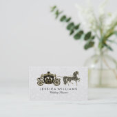 Schwarz-weiß & Glitzer Hochzeit Visitenkarte (Stehend Vorderseite)