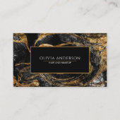 Schwarz-Weiß-Glitzer-Marmor Agate Modern Visitenkarte (Vorderseite)