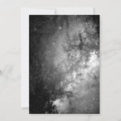 Schwarz-Weiß-Glitzer Ombre Sweet 16 Einladung (Rückseite)