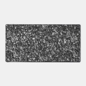 Schwarz-Weiß-Glitzer Schreibtischunterlage (Vorderseite)
